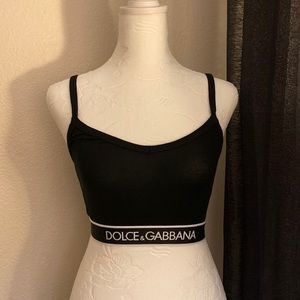 Dolce & Gabbana Black Crop Top/ Bralette Size 1